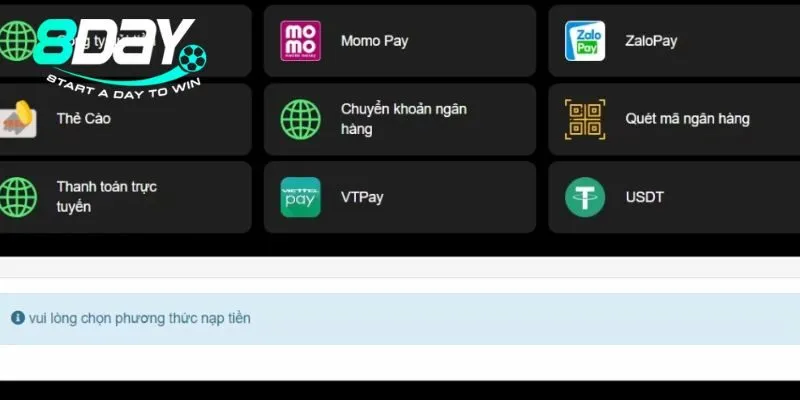 Giao dịch nạp tiền cực kỳ an toàn